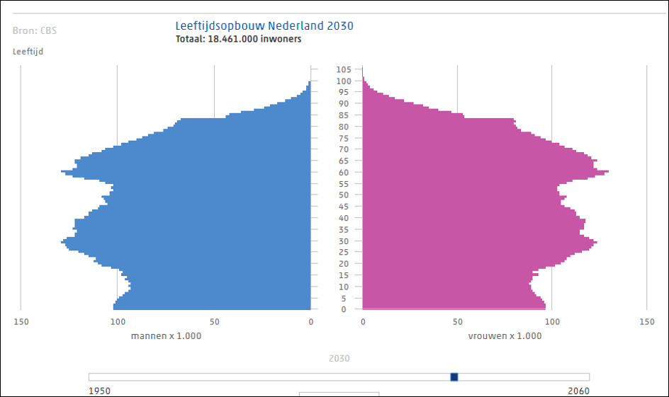 Leeftijdsopbouw Nederland 2030